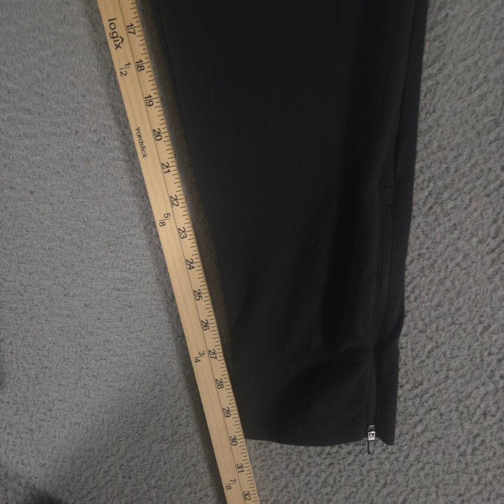 Nike Pants Mens Large Black Dri-FIT Woven Running Track Tapered Leg Zip Ankle - Picture 3 of 10